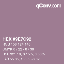 Color code: HEX #9E7C92 | qconv.com