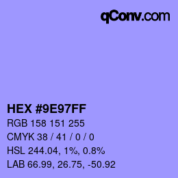 Color code: HEX #9E97FF | qconv.com