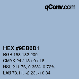 Color code: HEX #9EB6D1 | qconv.com
