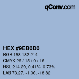 Color code: HEX #9EB6D6 | qconv.com