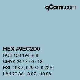 Color code: HEX #9EC2D0 | qconv.com