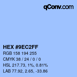 Color code: HEX #9EC2FF | qconv.com