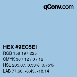 Color code: HEX #9EC5E1 | qconv.com