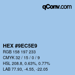 Color code: HEX #9EC5E9 | qconv.com