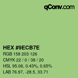 Color code: HEX #9ECB7E | qconv.com