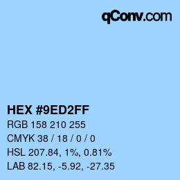 Color code: HEX #9ED2FF | qconv.com