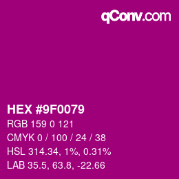 Color code: HEX #9F0079 | qconv.com