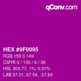 Color code: HEX #9F0095 | qconv.com