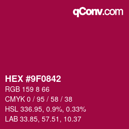 Color code: HEX #9F0842 | qconv.com
