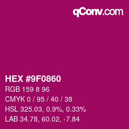 Color code: HEX #9F0860 | qconv.com