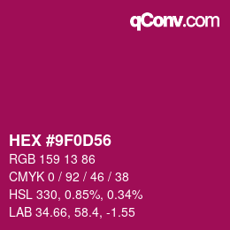 Color code: HEX #9F0D56 | qconv.com