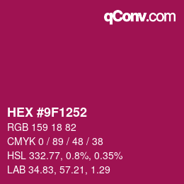 Color code: HEX #9F1252 | qconv.com