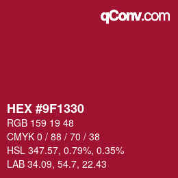 Color code: HEX #9F1330 | qconv.com