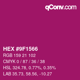 Color code: HEX #9F1566 | qconv.com