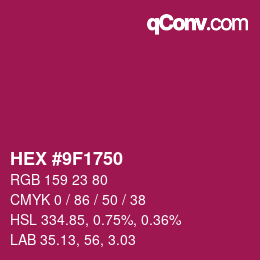Color code: HEX #9F1750 | qconv.com