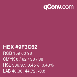 Color code: HEX #9F3C62 | qconv.com