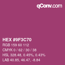 Código de color: HEX #9F3C70 | qconv.com
