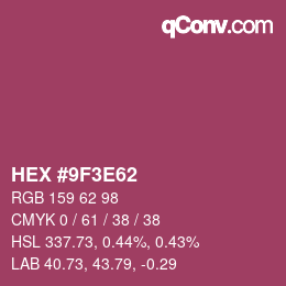 Color code: HEX #9F3E62 | qconv.com