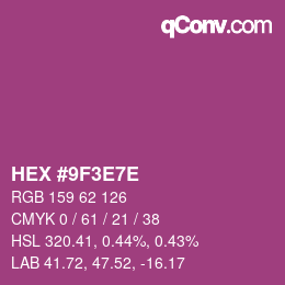 Color code: HEX #9F3E7E | qconv.com