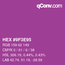 Color code: HEX #9F3E95 | qconv.com