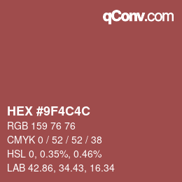 Color code: HEX #9F4C4C | qconv.com