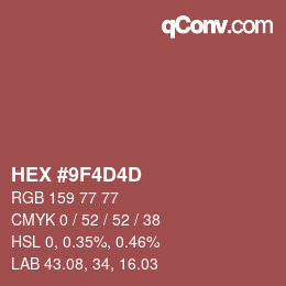 Color code: HEX #9F4D4D | qconv.com