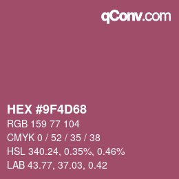 Color code: HEX #9F4D68 | qconv.com
