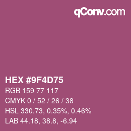 Color code: HEX #9F4D75 | qconv.com