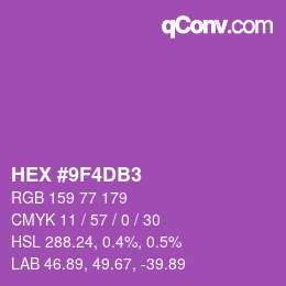 Color code: HEX #9F4DB3 | qconv.com