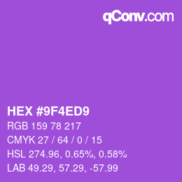 Color code: HEX #9F4ED9 | qconv.com