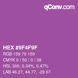 Color code: HEX #9F4F9F | qconv.com