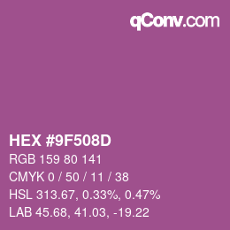 Color code: HEX #9F508D | qconv.com