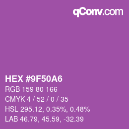 Color code: HEX #9F50A6 | qconv.com