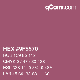 Color code: HEX #9F5570 | qconv.com