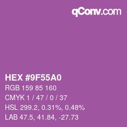 Color code: HEX #9F55A0 | qconv.com