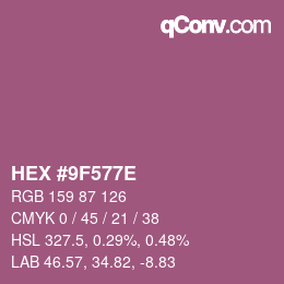 Color code: HEX #9F577E | qconv.com