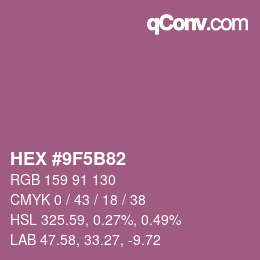 Color code: HEX #9F5B82 | qconv.com