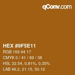 Color code: HEX #9F5E11 | qconv.com