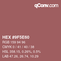 Color code: HEX #9F5E60 | qconv.com