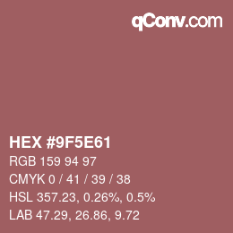 Farbcode: HEX #9F5E61 | qconv.com