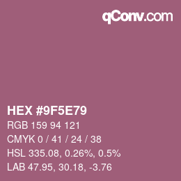 Color code: HEX #9F5E79 | qconv.com