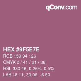 Color code: HEX #9F5E7E | qconv.com