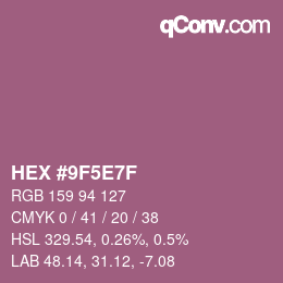 Color code: HEX #9F5E7F | qconv.com