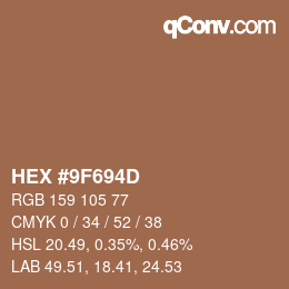 Color code: HEX #9F694D | qconv.com