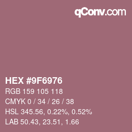 Color code: HEX #9F6976 | qconv.com