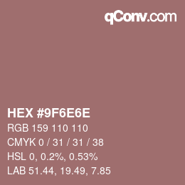Color code: HEX #9F6E6E | qconv.com