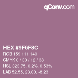 Color code: HEX #9F6F8C | qconv.com