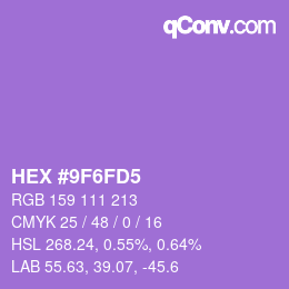 Color code: HEX #9F6FD5 | qconv.com