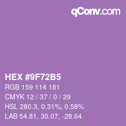 Color code: HEX #9F72B5 | qconv.com