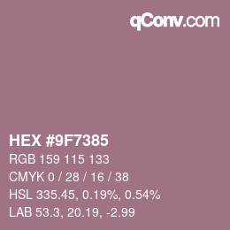Color code: HEX #9F7385 | qconv.com